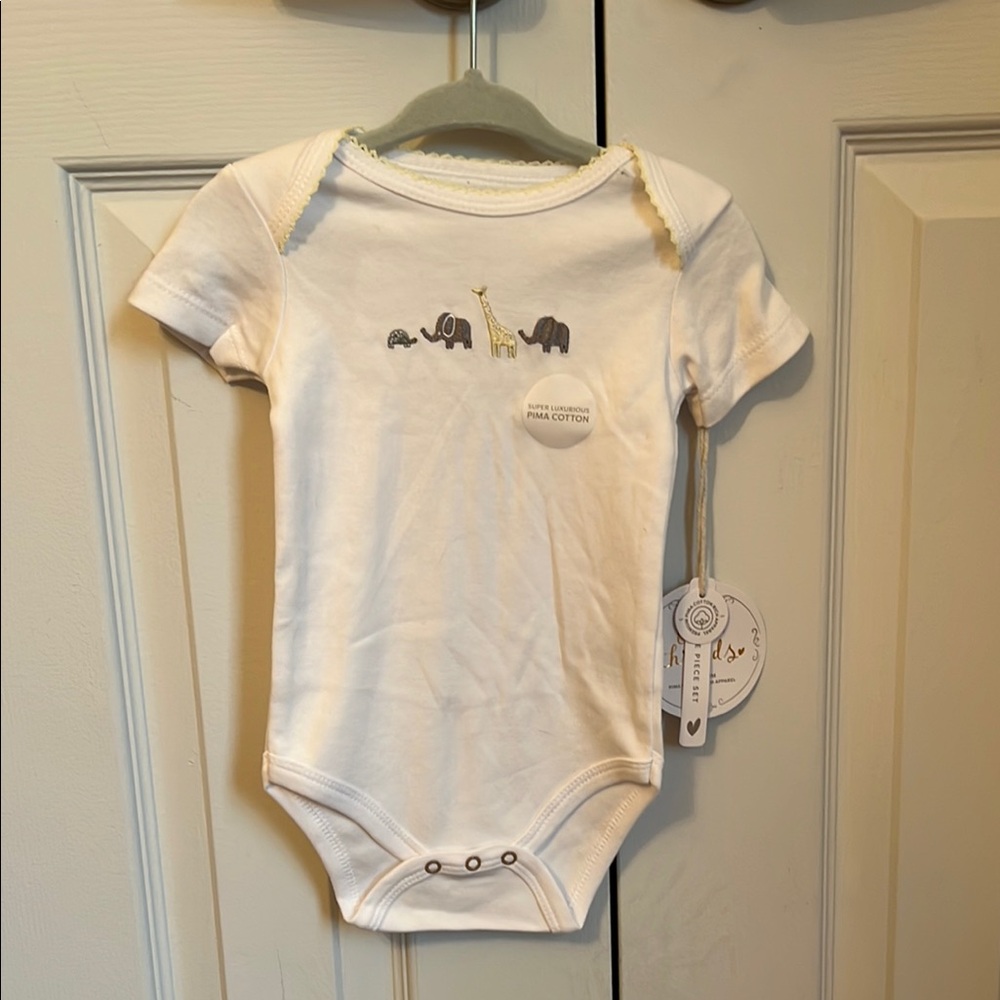 GAP Cream Animal Print Bodysuit